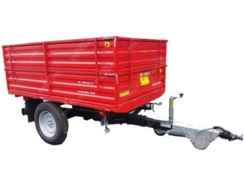 Bagodi BP-1500 R mezőgazdasági ráfutófékes pótkocsi,  három oldalra billenő