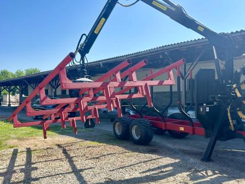 More Maskiner SF12 pótkocsi és 7 m daru More Maskiner SF12 pótkocsi és 7 m daru