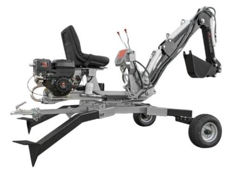 JANSEN Mini Kotró MB-360°, Benzinmotor, Sétakotró, 360°-os Forgógyűrű JANSEN Mini Kotró MB-360°, Benzinmotor, Sétakotró, 360°-os Forgógyűrű