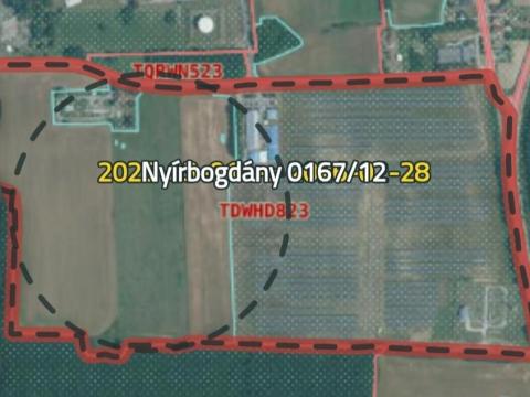 Nyírbogdány gyártelepen szántóföld eladó Nyírbogdány gyártelepen szántóföld eladó