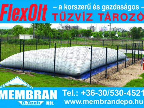 FlexOlt zárt flexibilis tűzivíz tároló,  tűzivíz tározó