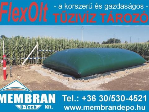 FlexOlt zárt, flexibilis tűzivíz-tározó, tűzivíz-tároló