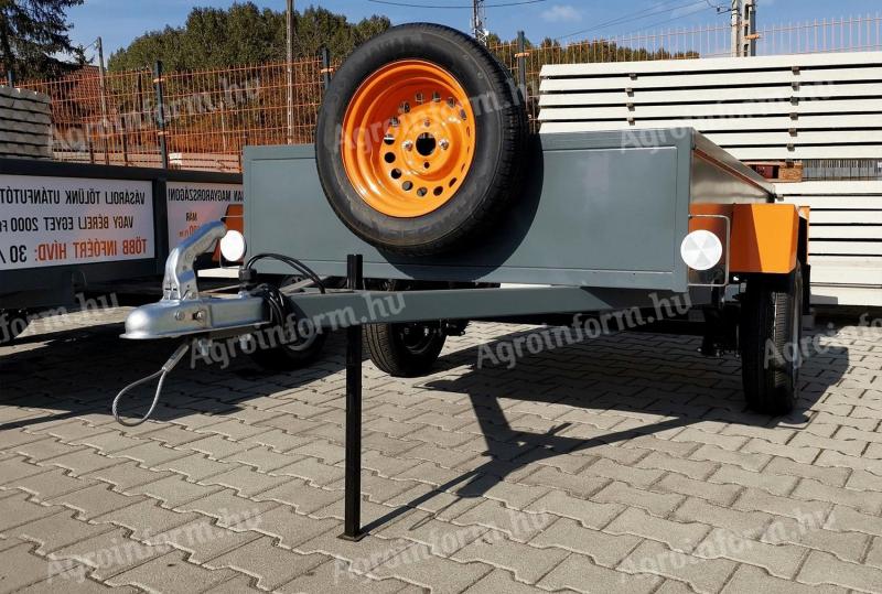 Új Orange laprugós utánfutó / 120x200 cm / * Már 50.000 Ft-tól elvihető *