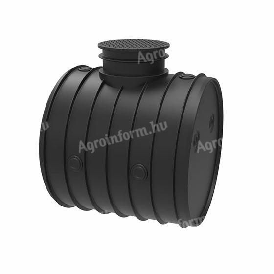 2500 l fekvő hengeres tartály 30 cm földtakarással