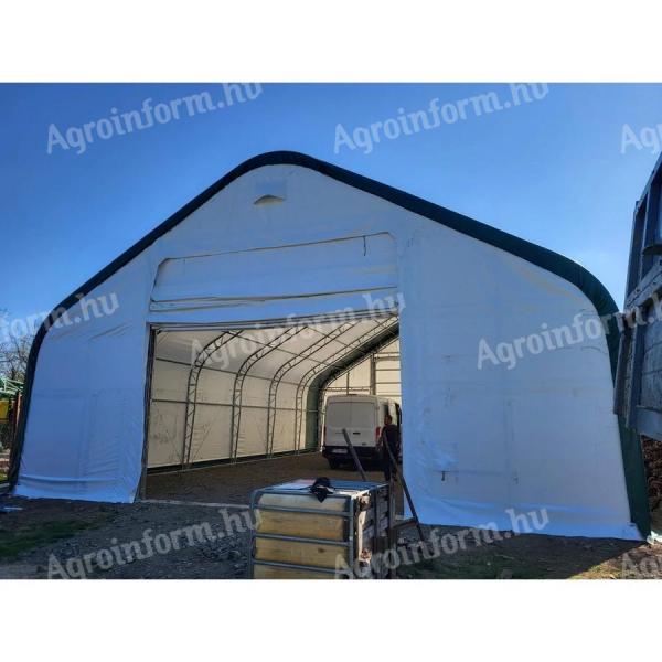 Eladó akciós 12,2 m × 18,3 m × 7,01 méteres ház alakú raktársátor