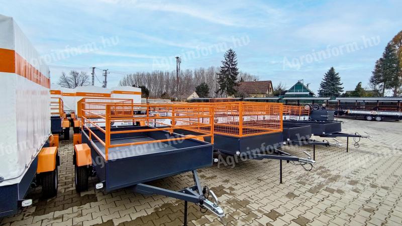 Új, erős, hegesztett utánfutó eladó több méretben! Azonnal vihető - nem kell rá várni