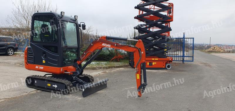 ATLAS AC 20F gumihevederes mini forgókotró