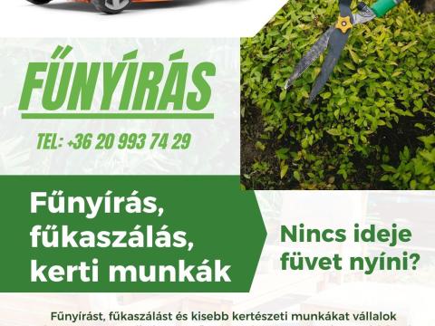 Fűnyírás,  fűkaszálás,  kerti munkák Fűnyírás,  fűkaszálás,  kerti munkák