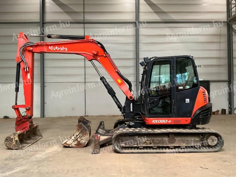 Kubota KX 080-4 / 2015 / 2.708 h üzemóra / Lízing 20%-tól