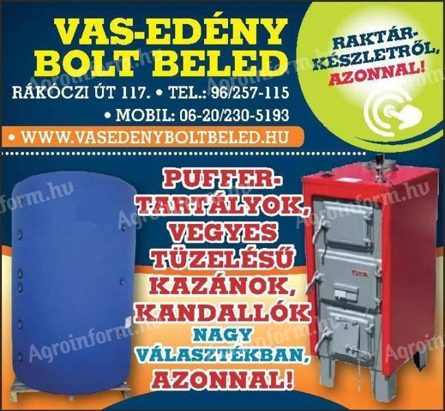 Körös 35 M új vegyestüzelésű kazán eladó