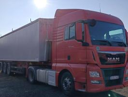 MAN TGX 18.440 + gabonaszállító félpótkocsi (55 m³)