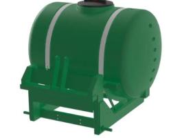 UV- és vegyszerálló POLYFARM 660 literes tartály III. pont felfüggesztésű vázzal