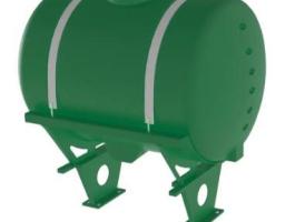 UV- és vegyszerálló POLYFARM 660 literes tartály gerendelyre fogható vázzal