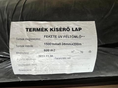 Fekete UV Féltömlő fólia Fekete UV Féltömlő fólia