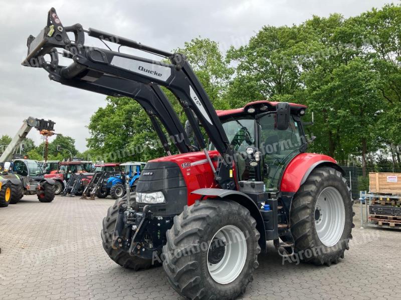 Case IH Puma 150 CVX MultiController + Quicke Q6M homlokrkaodó