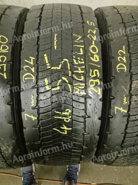 295/60 R22,5 használt kamiongép/pót gumiabroncsok eladók