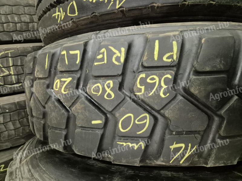 365/80 R20 használt teherautó kamion/pót gumiabroncsok eladók