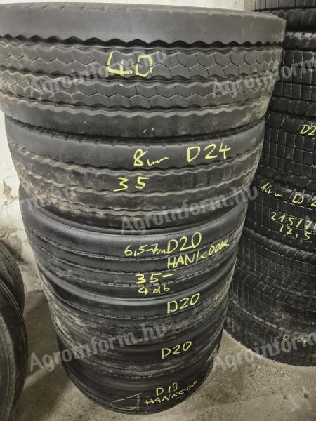 205/65 R17,5 használt teherautó kamion/pótkocsi gumiabroncsok eladók