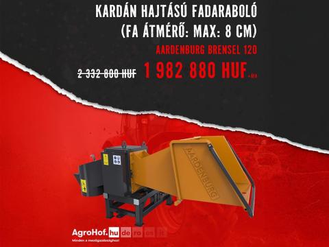 AGROHOF BLACK FRIDAY AKCIÓ! Fadaraboló, faaprító kardán hajtással (max. 8 cm) / Brensel 120