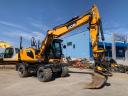 JCB JS145W Rototilt Engcon és Leica Icon 2D Lézer rendszerrel, gumikerekes kotró