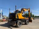 JCB JS145W Rototilt Engcon és Leica Icon 2D Lézer rendszerrel, gumikerekes kotró