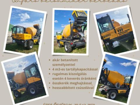 Önjáró betonmixer bérbeadó Önjáró betonmixer bérbeadó
