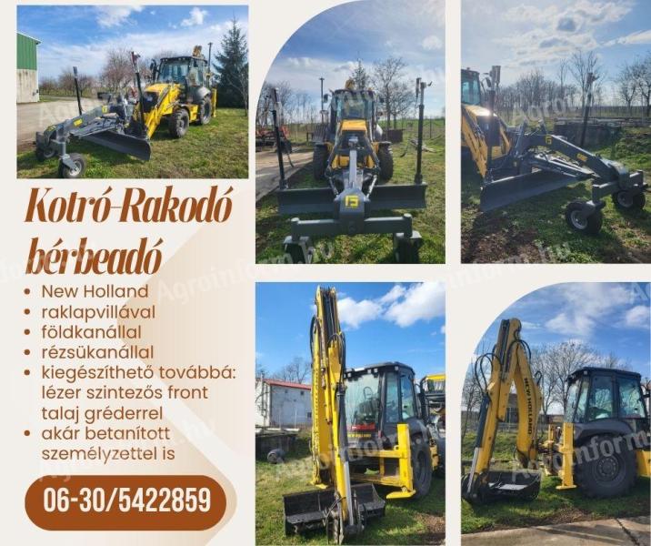 New Holland kotró-rakodó bérbeadó