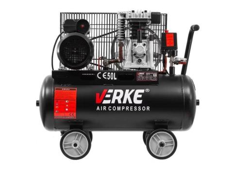 Kompresszor, 50 l, 8 bar, olajkenésű, 2 LE, ékszíjmeghajtású - Verke V81111