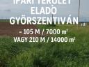 Ipari terület eladó Győrszentiván frekventált részén – akár 7000 m²-es megosztással is