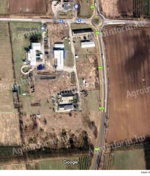 Ipari telephely eladó a 403-as főút mellett – Nyíregyházától 7 km-re,  Záhony irányában