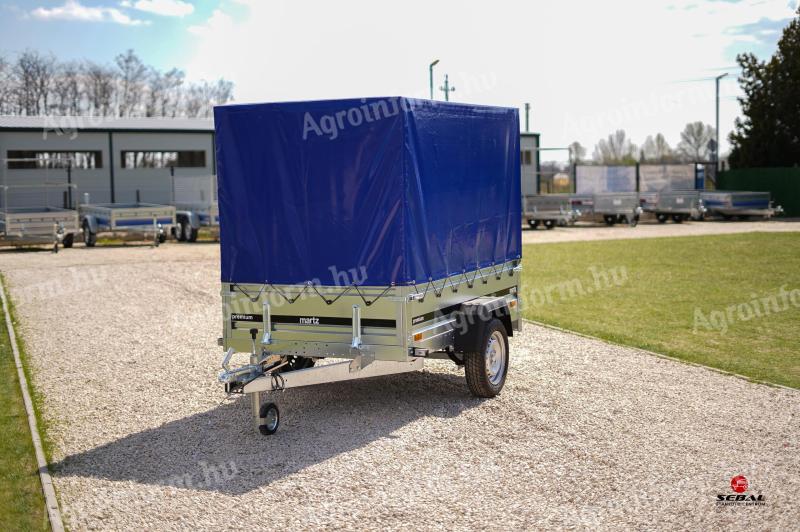 Új Martz 201 Prémium L (200x125 cm) laprugós utánfutó +ponyva és rendszám 703.000 Ft