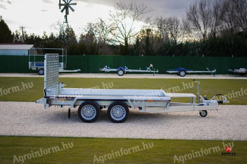 Új Martz Bau 260 - 2 tengelyes (2700 kg - 255 x 150 x 30 cm platóval) csak 1.590.000 Ft