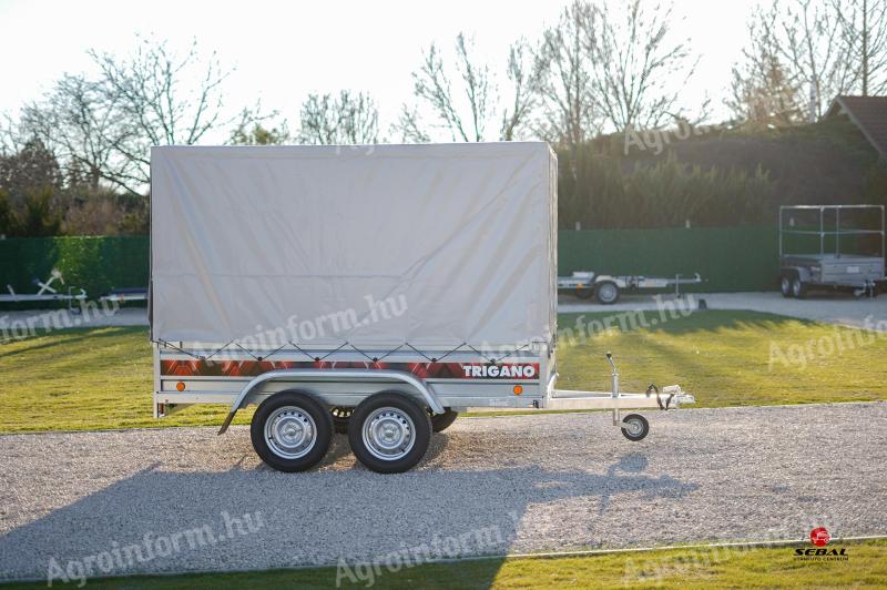 Új Trigano 2P265 (265x150x39 cm) utánfutó rendszámmal és ponyvával (165cm rakodó magasság) csak 889.000 Ft