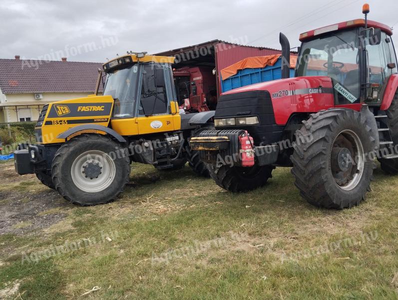 JCB Fastrac 185 65 és Case IH MX 270 eladó, rendszámos traktorok