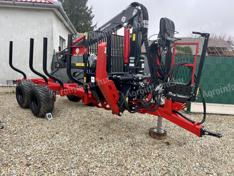 Farmi Forest FT9 pótkocsi CR57 daruval – erdészeti pótkocsi eladó