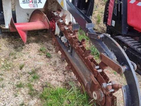 SIMEX CHD120 láncos árokásó talajmaró Bobcat felfogatásra SIMEX CHD120 láncos árokásó talajmaró Bobcat felfogatásra