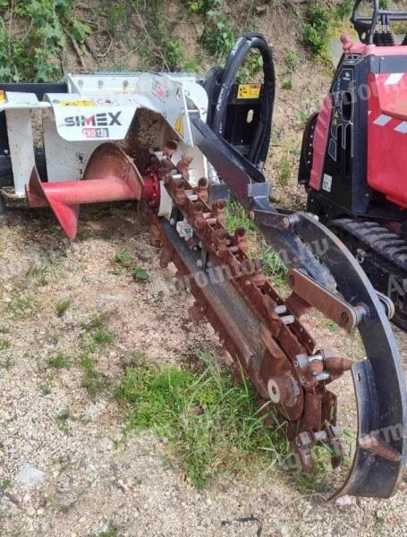 SIMEX CHD120 láncos árokásó talajmaró Bobcat felfogatásra