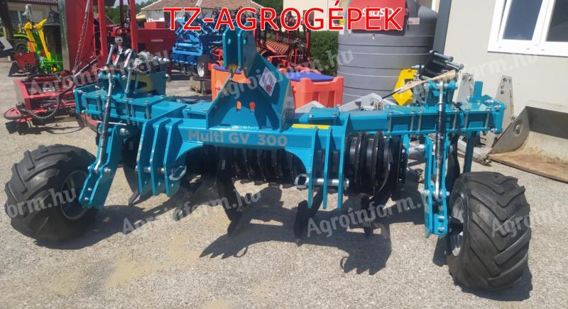 AGRONA MULTI GV-300 cm (6 késes) talajlazító, 600 mm cracker hengerrel