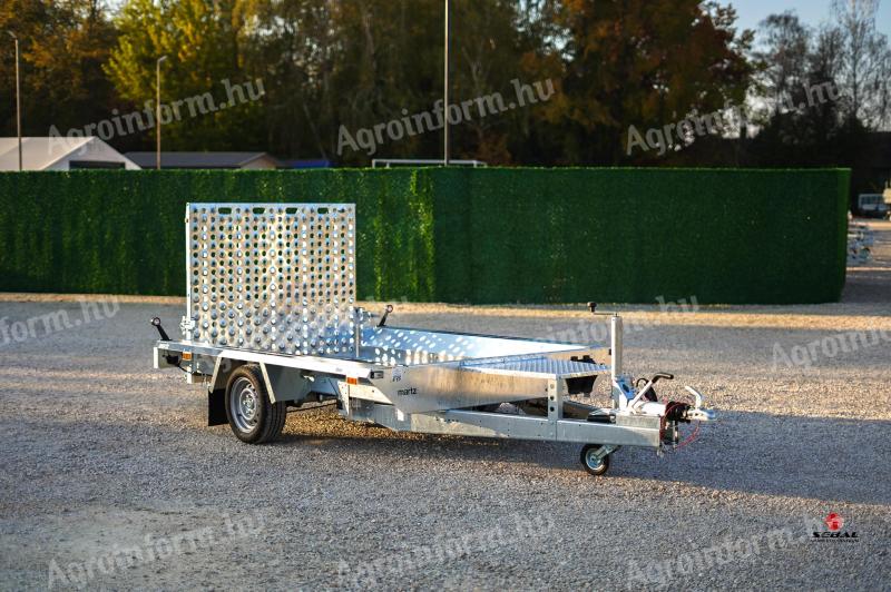 Új Martz Bau 260 - 1 tengelyes (1800 kg) gépszállító utánfutó csak 1.490.000 Ft