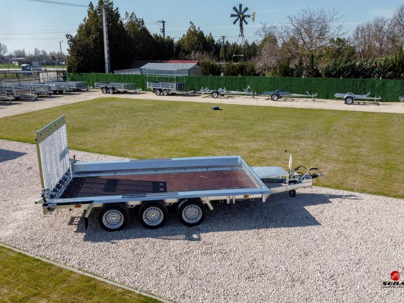 Új Martz Bau 400 - 3 tengelyes extra erős (3500 kg) gépszállító utánfutó CSAK 2.690.000 Ft