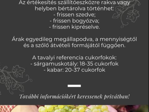 Tokaji borszőlő Tokaji borszőlő