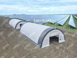 Félköríves ipari sátor 9,15 x 26 x 4,5 m