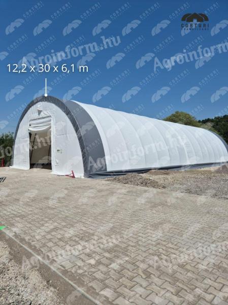 Félköríves ipari sátor 12,2 x 30 x 6,1 m