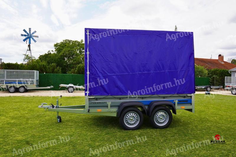 Csak AUGUSZTUS 31-ig - Faro Solidus 263 (263x150x35 cm) utánfutó ponyvaszettel és rendszámmal csak 919.000 Ft