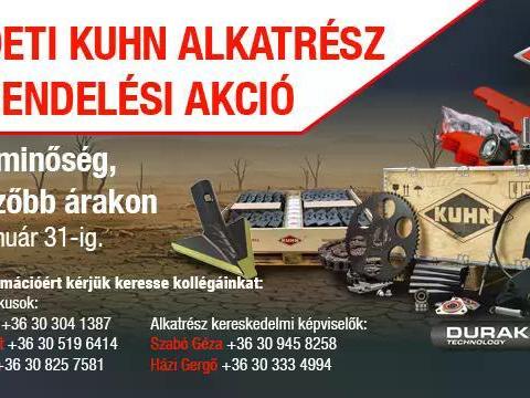 Kuhn alkatrész előrendelési akció