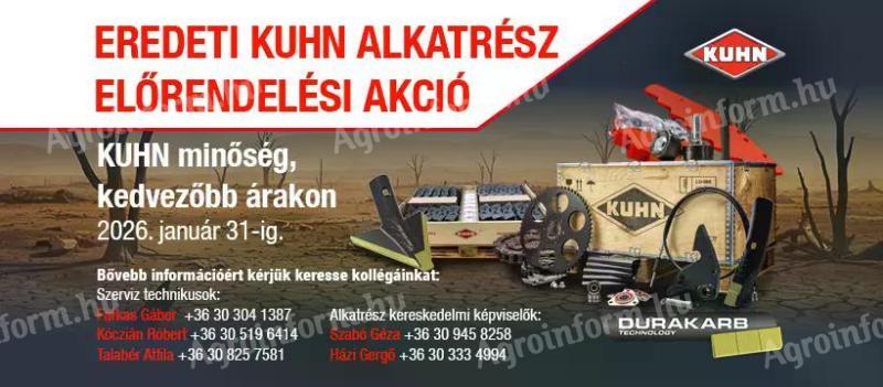 Kuhn alkatrész előrendelési akció