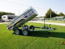 Új fékes Trigano (1500kg) billenő platós,  kézipumpás utánfutó CSAK 1.465.000 Ft
