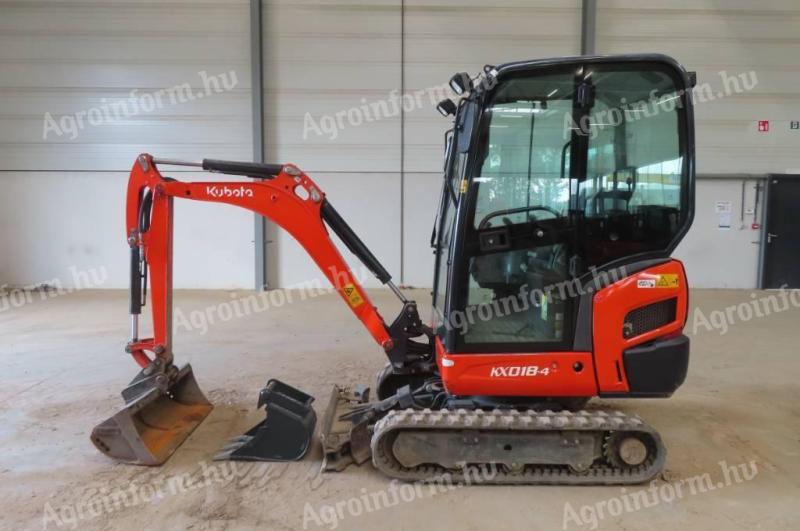 Kubota KX 018-4 / 2017 / 1 351 üzemóra / Lízing 20%-tól