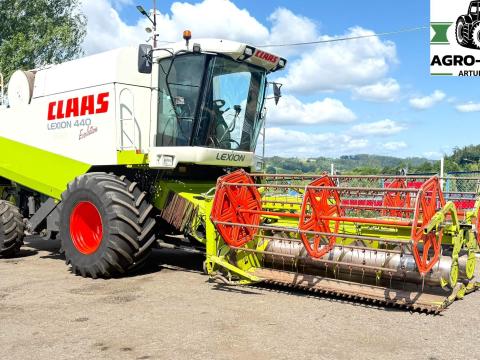 Claas Lexion 440 Evolution 2003 + Claas C 540 Składany 2007 – Kombajn zbożowy