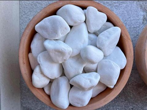 Thassos görög hófehér márvány díszkavics